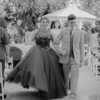 Ashley at her quinceañera with Nicholas